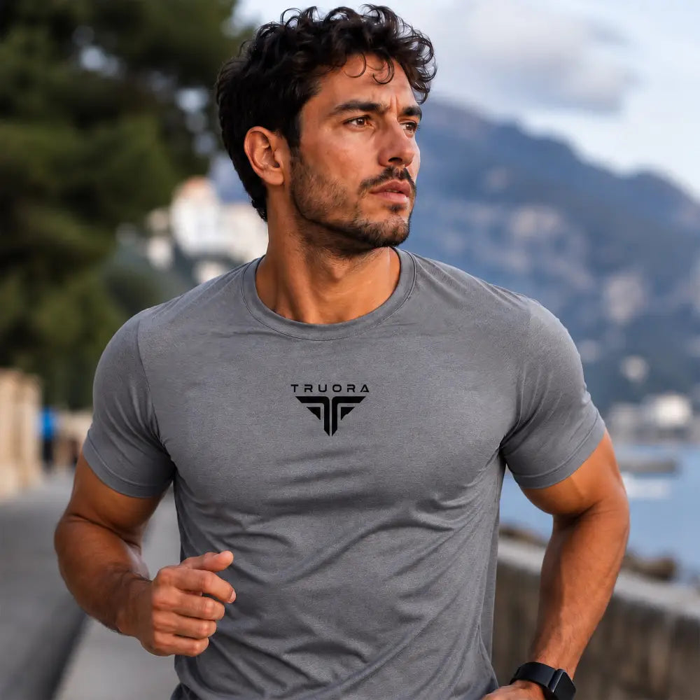 TRUORA Men’s Recycled Polyester Performance T-Shirt - Gray / S
