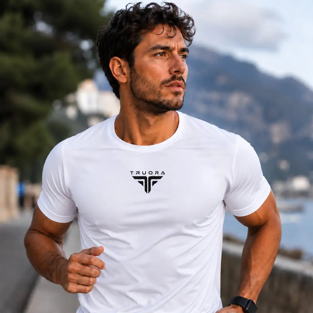 TRUORA Men’s Recycled Polyester Performance T-Shirt - White / S