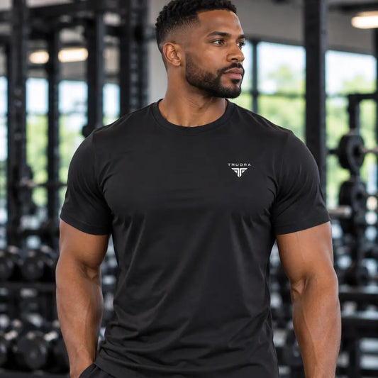 TRUORA Men’s Supima® Modal Lifestyle Training T-Shirt - Black / S